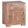 Nachtkästchen Akazie Massiv H: 60 cm Mumbai - Akaziefarben, KONVENTIONELL, Holz (50/60/40cm) - MID.YOU