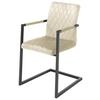 Schwingstuhl Kian Beige Gepolstert - Beige/Schwarz, MODERN, Textil/Metall (54/86/63cm) - MID.YOU