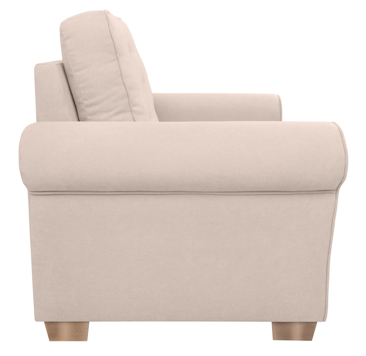 Sessel Arles, Beige 1 B: 93 Cm - Beige/Buchefarben, Design, Textil (93/89/82cm) - MID.YOU