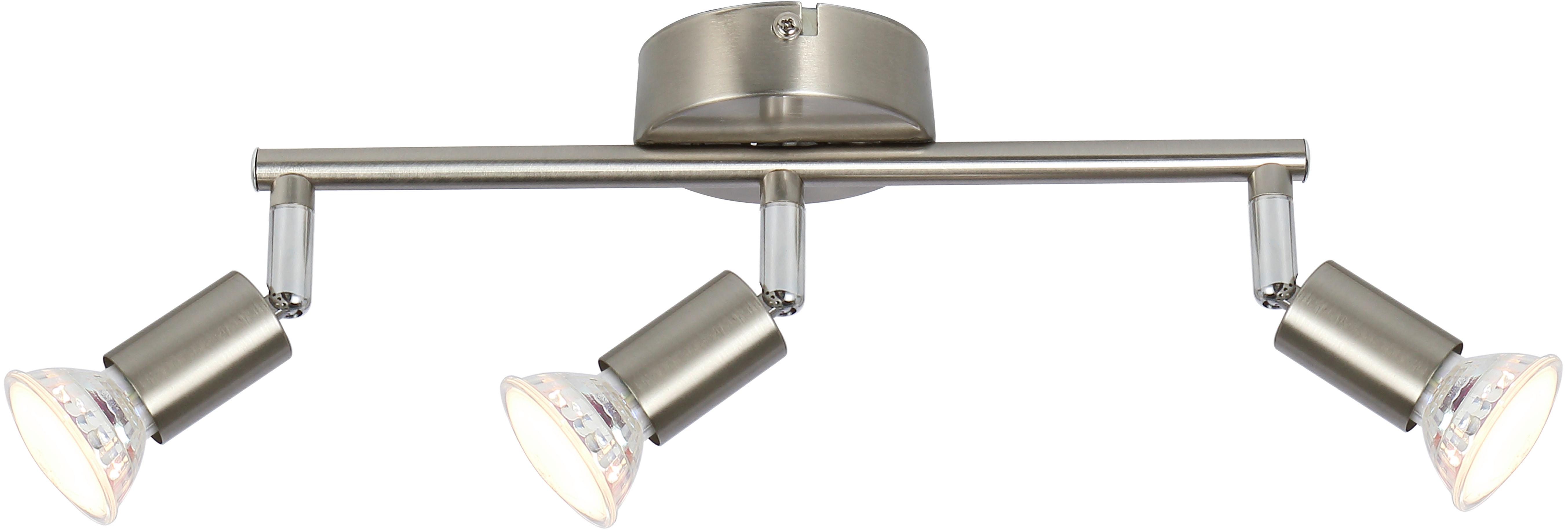 LED-Strahler Marko 3-Flammig verstellbar L: 30 cm - Chromfarben/Nickelfarben, KONVENTIONELL, Metall (30/15cm) - Luca Bessoni