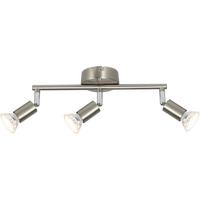 LED-Strahler Marko 3-Flammig verstellbar L: 30 cm - Chromfarben/Nickelfarben, KONVENTIONELL, Metall (30/15cm) - Luca Bessoni