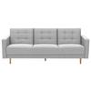 3-Sitzer-Sofa + Schlaffunktion Jasmin mit Armlehnen Hellgrau - Eschefarben/Hellgrau, MODERN, Textil (224/81/83cm) - Max Winzer