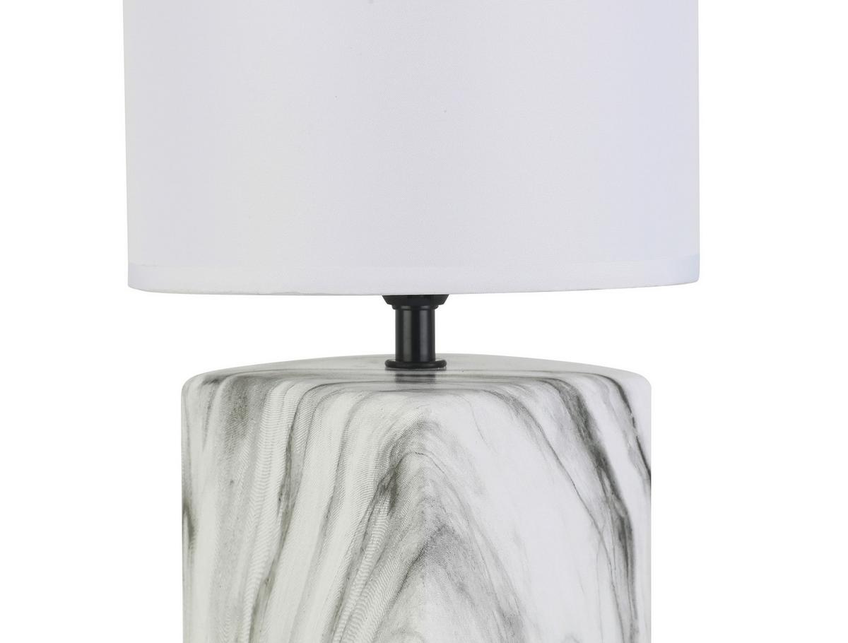 Asztali Lámpa Sabrina - fekete/fehér, Design, műanyag/textil (18,5/30,5cm) - James Wood