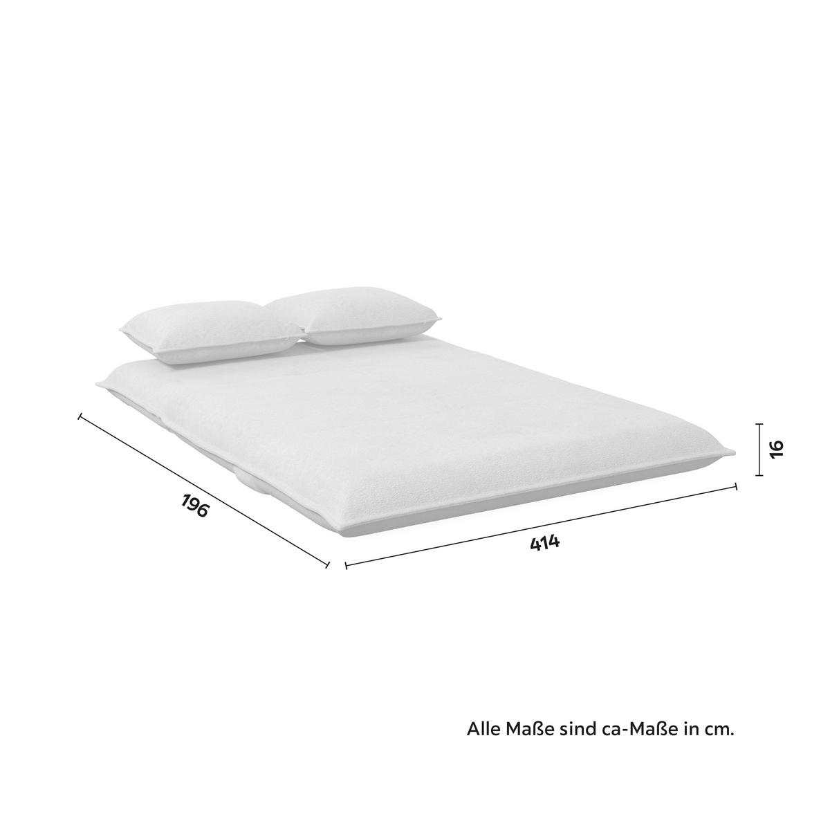 Rozkládací pohovka MACY, béžová, max. 240 kg - béžová, Moderní, kov/textil (141/68/87cm) - Bessagi Home