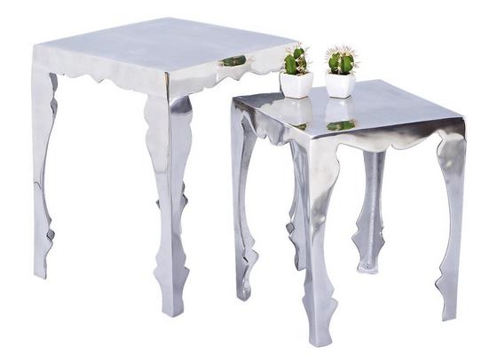 Beistelltisch Solta 2er Set Silberfarben - Silberfarben, Basics, Metall (39,5/39,5/50cm) - Livetastic Beistelltisch Solta 2er Set Silberfarben - Silberfarben, Basics, Metall (39,5/39,5/50cm) - Livetastic