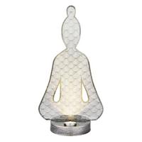 Solarleuchte Metall Antik Silberfarben - Transparent/Silberfarben, Design, Kunststoff/Metall (19/12/36cm) - Globo