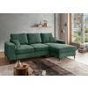 Eckschlafsofa Zona, Dunkelgrün S: 237x143 Cm - Dunkelgrün/Schwarz, KONVENTIONELL, Textil (237/143cm) - Livetastic