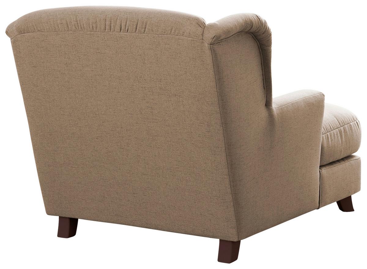 XXXL-Sessel Asado beige inkl. Zierkissen, B: 109 cm - Beige/Dunkelbraun, MODERN, Textil (109/104/145cm) - Sit & More