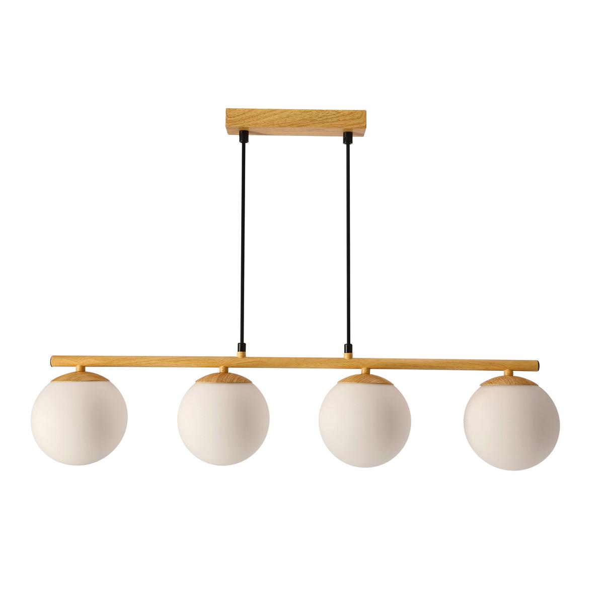 Pendelleuchte 34-37442 Carrine - Eichefarben/Schwarz, KONVENTIONELL, Metall (68/13/100cm)