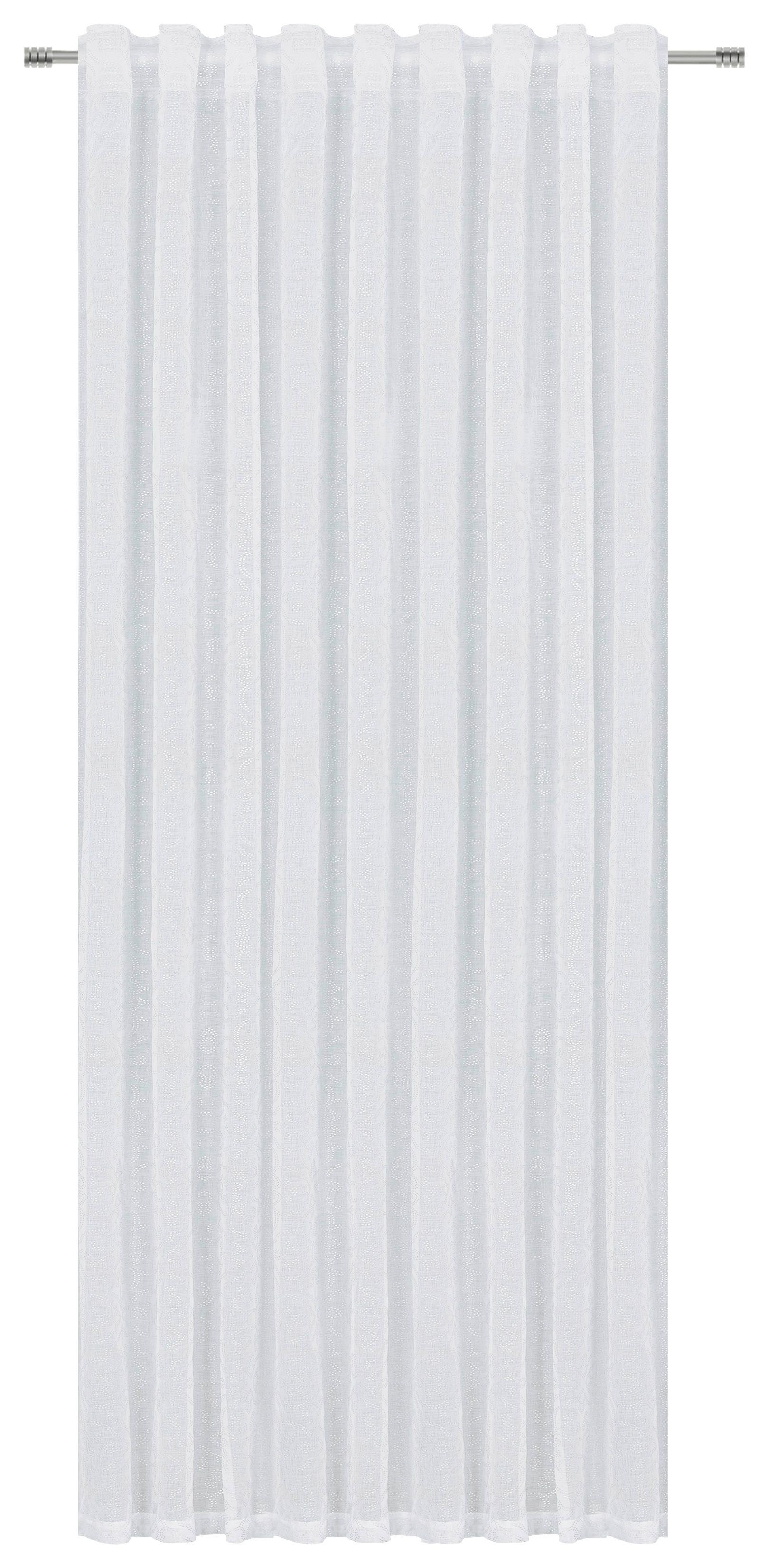 Fertigvorhang Dana - Weiß, MODERN, Textil (135/245cm) - Luca Bessoni