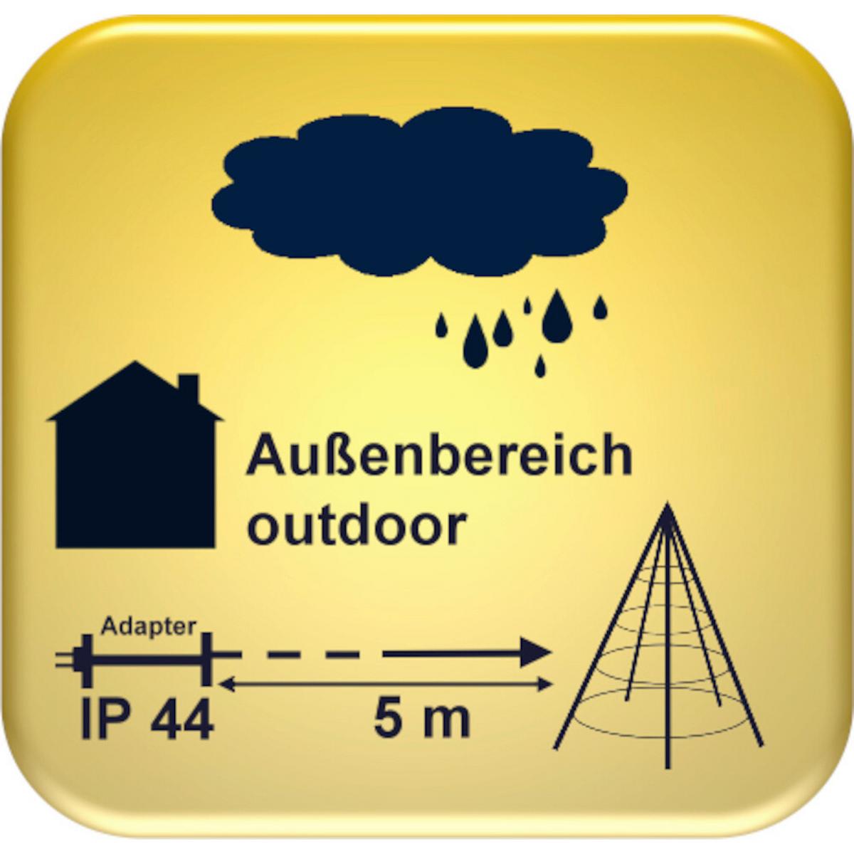 Weihnachtsbaum LED-Leuchtmittel Warmweiß - Basics, Metall (300cm)