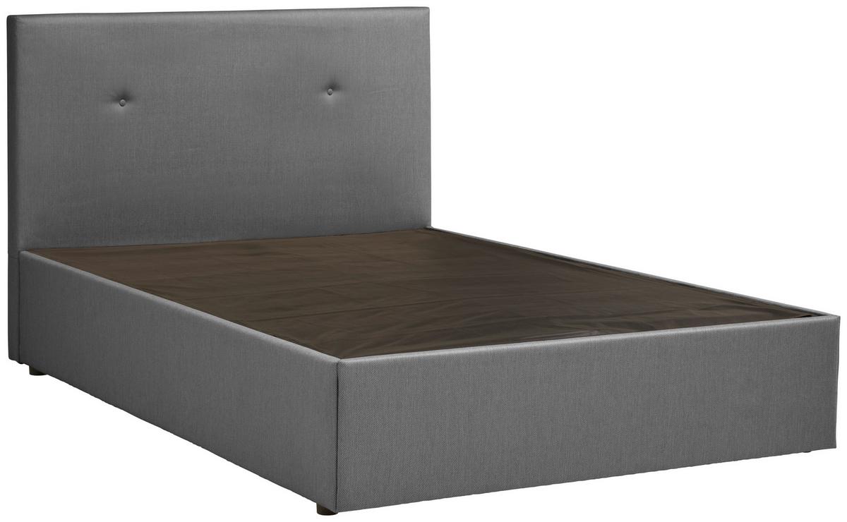 Boxbett Mit Topper 120x200 Antonio - Schwarz/Grau, KONVENTIONELL, Holz/Holzwerkstoff (120/200cm) - P & B