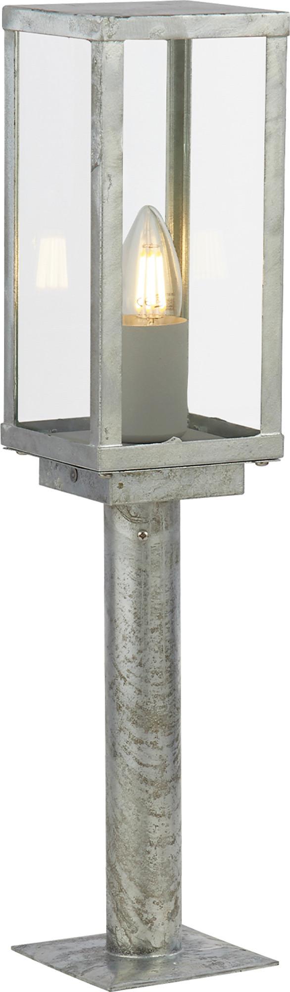 Außenleuchte 090151-500si Box II Outdoor - Klar/Silberfarben, Basics, Glas/Metall (11/11/50cm)
