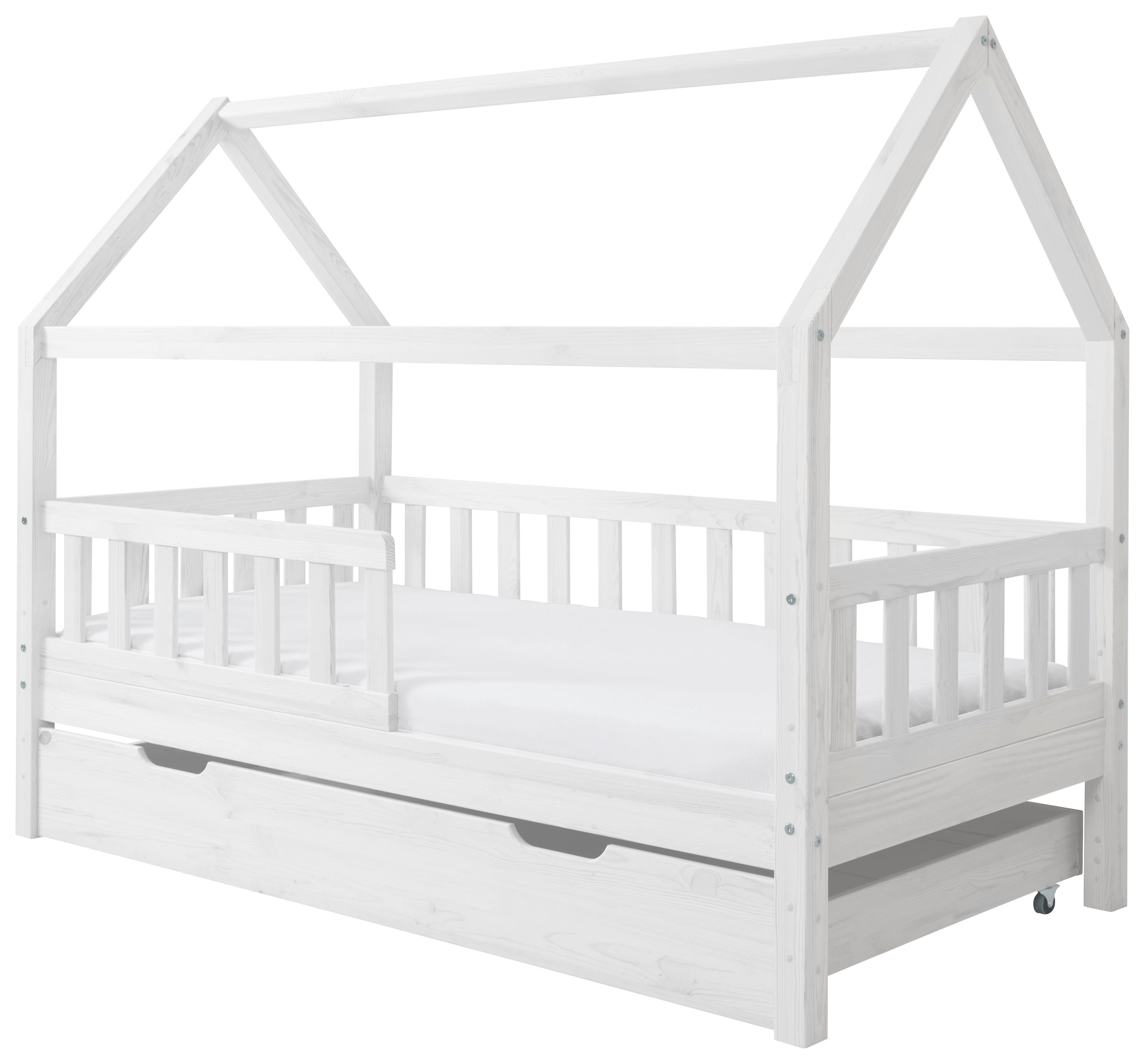 Hausbett Kay - Weiß, MODERN, Holz (80/160cm) - MID.YOU