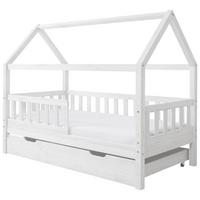 Hausbett Kay - Weiß, MODERN, Holz (80/160cm) - MID.YOU