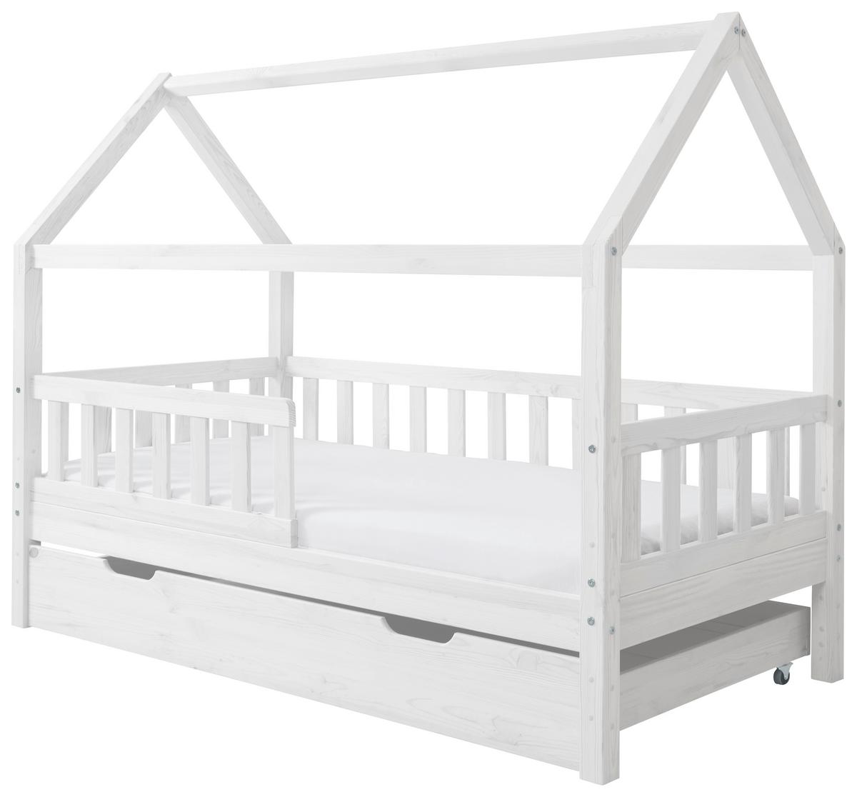 Hausbett Kay - Weiß, MODERN, Holz (80/160cm) - MID.YOU