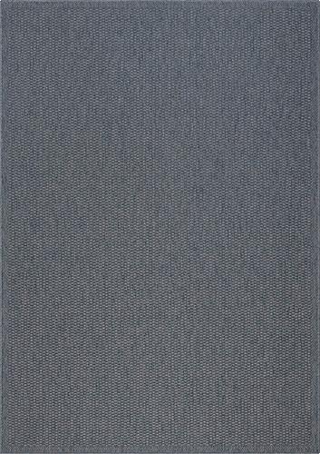 Flachwebeteppich Anthrazit/ Blau Cameron 200x290 Cm - Blau/Anthrazit, MODERN, Textil (200/290cm) - Luca Bessoni