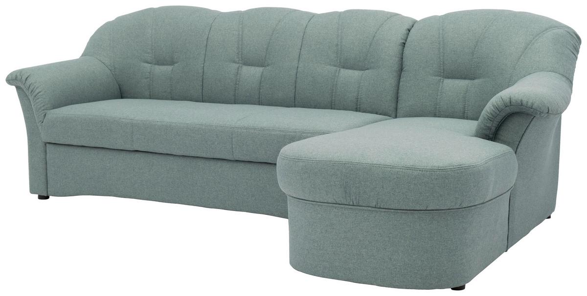 Ecksofa Mit Schlaffunktion Papenburg Hellblau - Schwarz/Hellblau, KONVENTIONELL, Textil (233/142cm) - MID.YOU