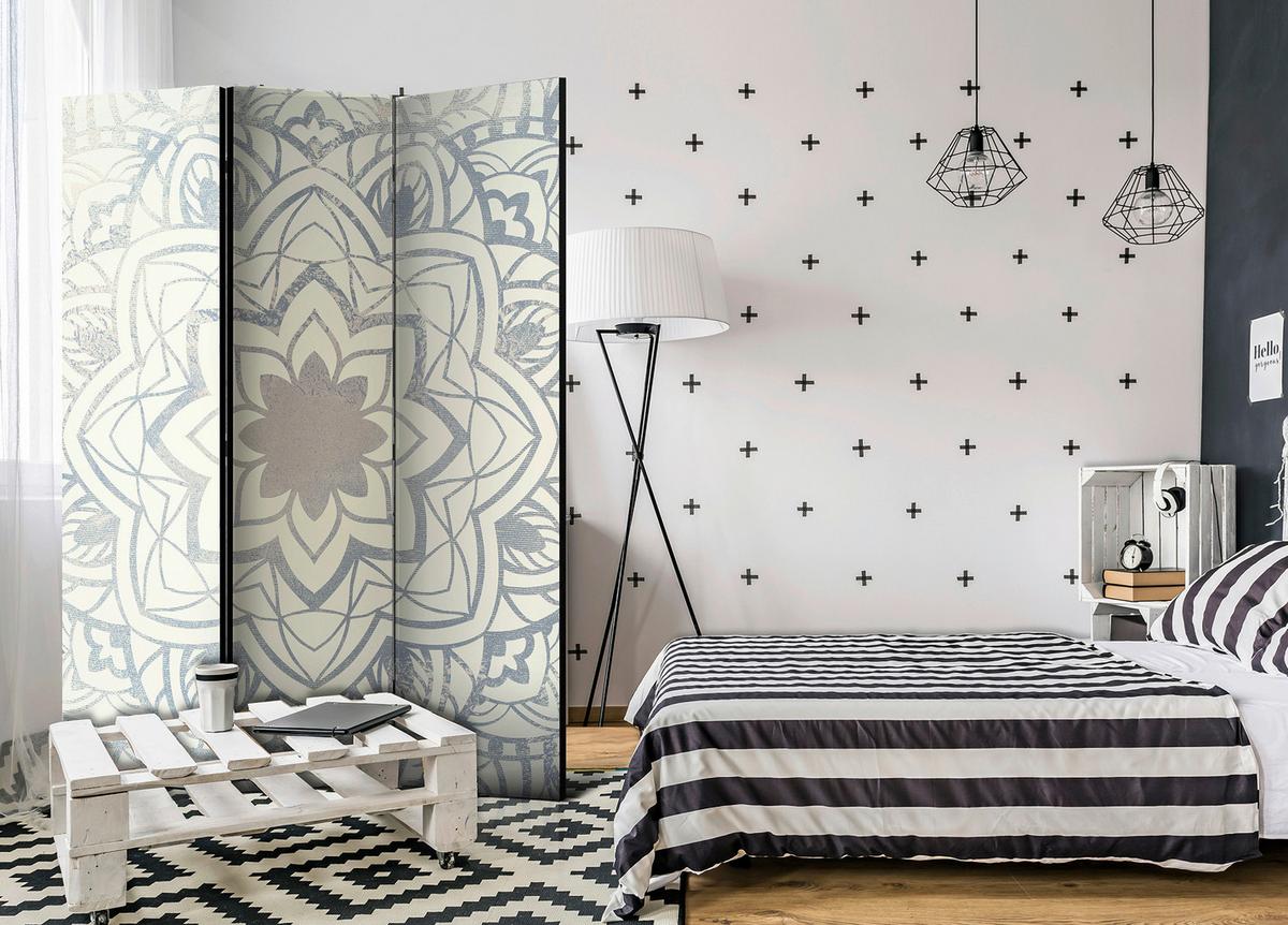Paravent Grau Beige B: 135 cm - Beige/Grau, Basics, Holz/Textil (135/172/3cm) - artgeist