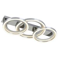 LED-DECKENLEUCHTE CILIA - Chromfarben/Silberfarben, Basics, Kunststoff/Metall (58,5/30,4/8cm) - Luca Bessoni