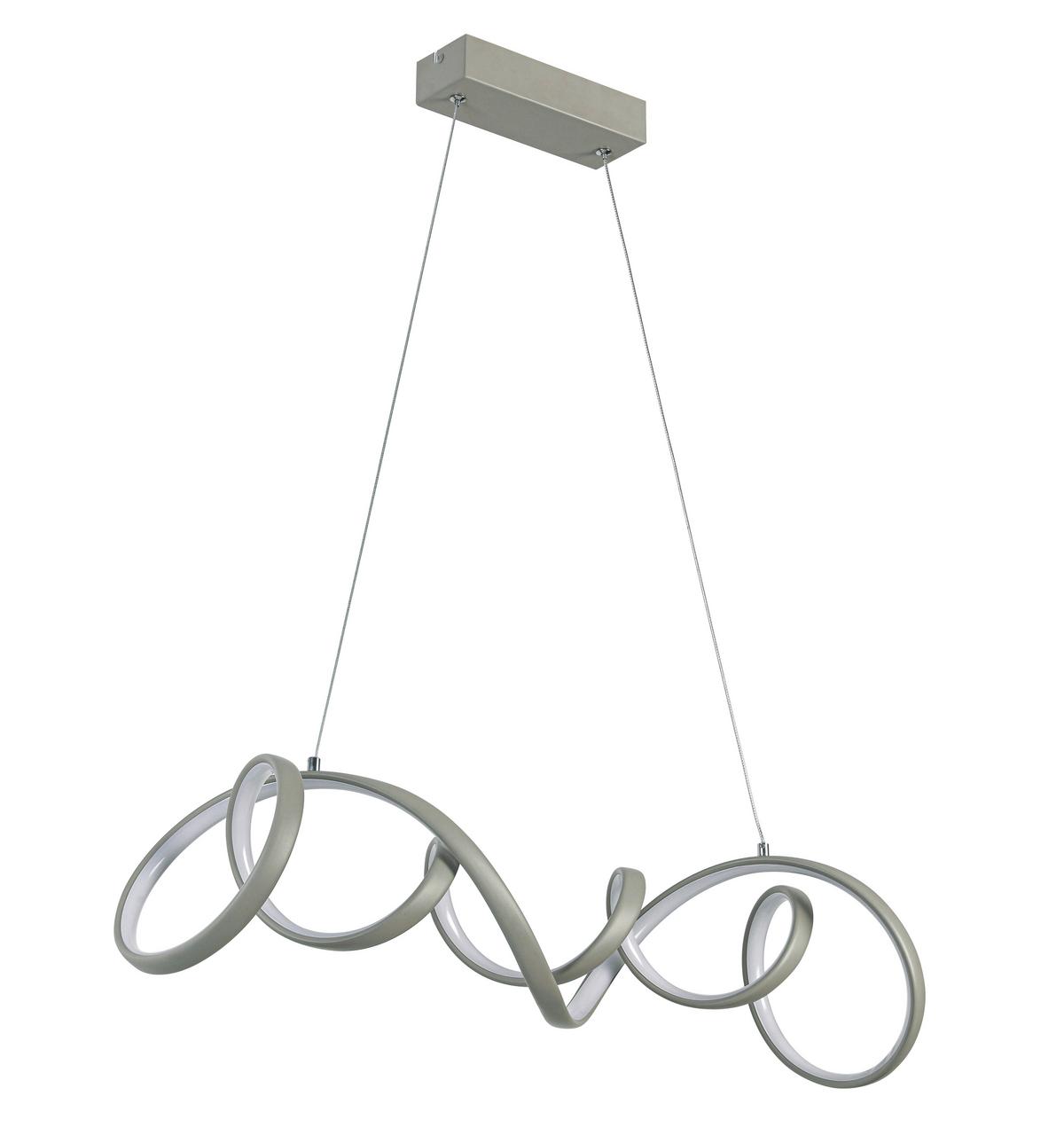 Led Függőlámpa Krispin - homokszínű/fehér, Modern, műanyag/fém (75cm) - Luca Bessoni