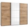 Schwebetürenschrank B: 300 Cm Level 36c Weiß/eiche Dekor - Eichefarben/Weiß, MODERN, Holzwerkstoff (300/236/65cm) - MID.YOU