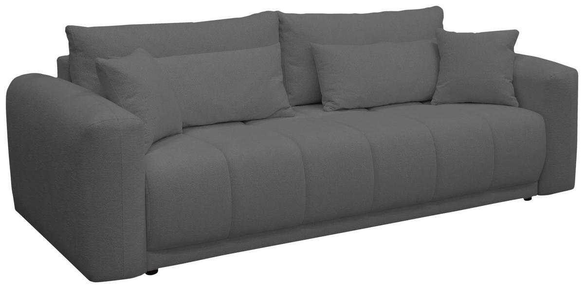 Schlafsofa Supra, Grau B: 245 Cm - Schwarz/Grau, Design, Holz/Textil (245/90/117cm) - MID.YOU