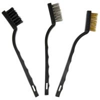 Drótkefe Szett 3 Részes - ezüst/fekete, Konventionell, műanyag/fém (17.5cm)