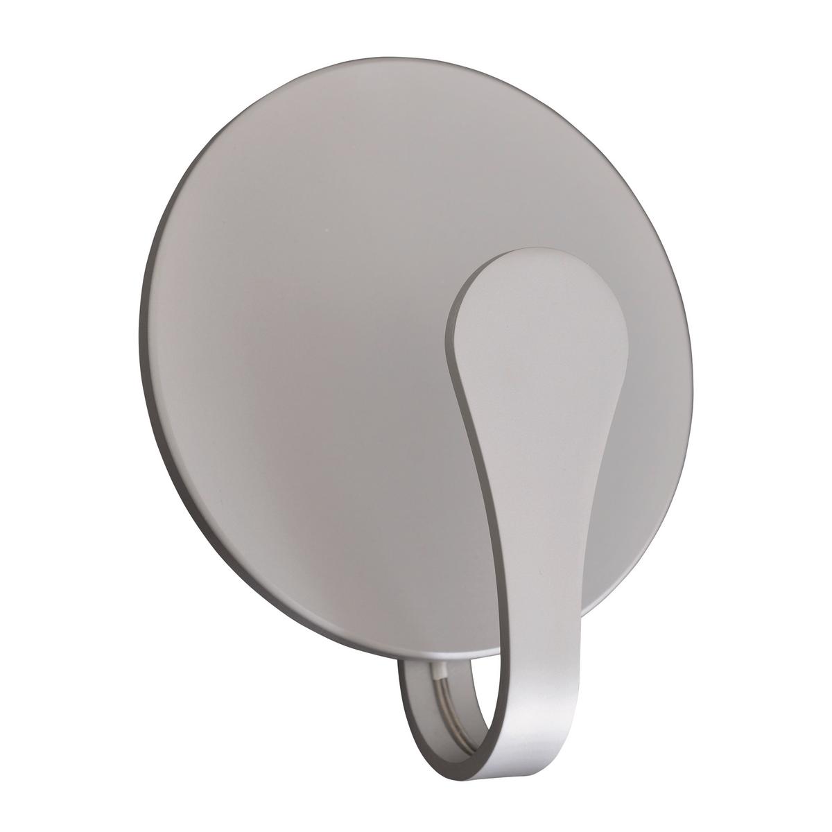 LED-Wandleuchte Stan, Warmweiß, Rund - Silberfarben, Basics, Kunststoff/Metall (19cm) - Näve