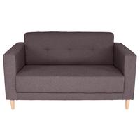 Zweisitzer-Sofa Geneve Webstoff - Anthrazit/Naturfarben, MODERN, Textil (148/81/75cm)