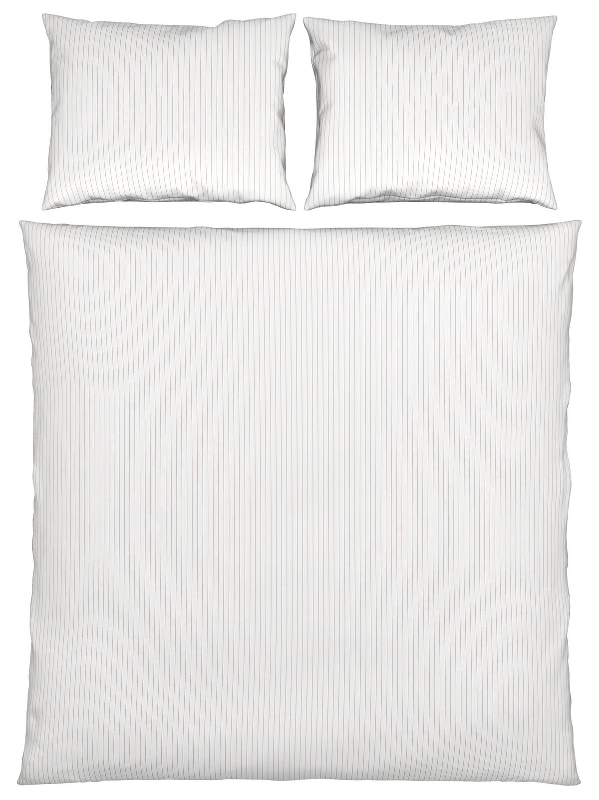 Povlečení Twill XXL, 2x70/90 200/220cm - bílá/béžová, Moderní, textil (200/220cm) - Mömax
