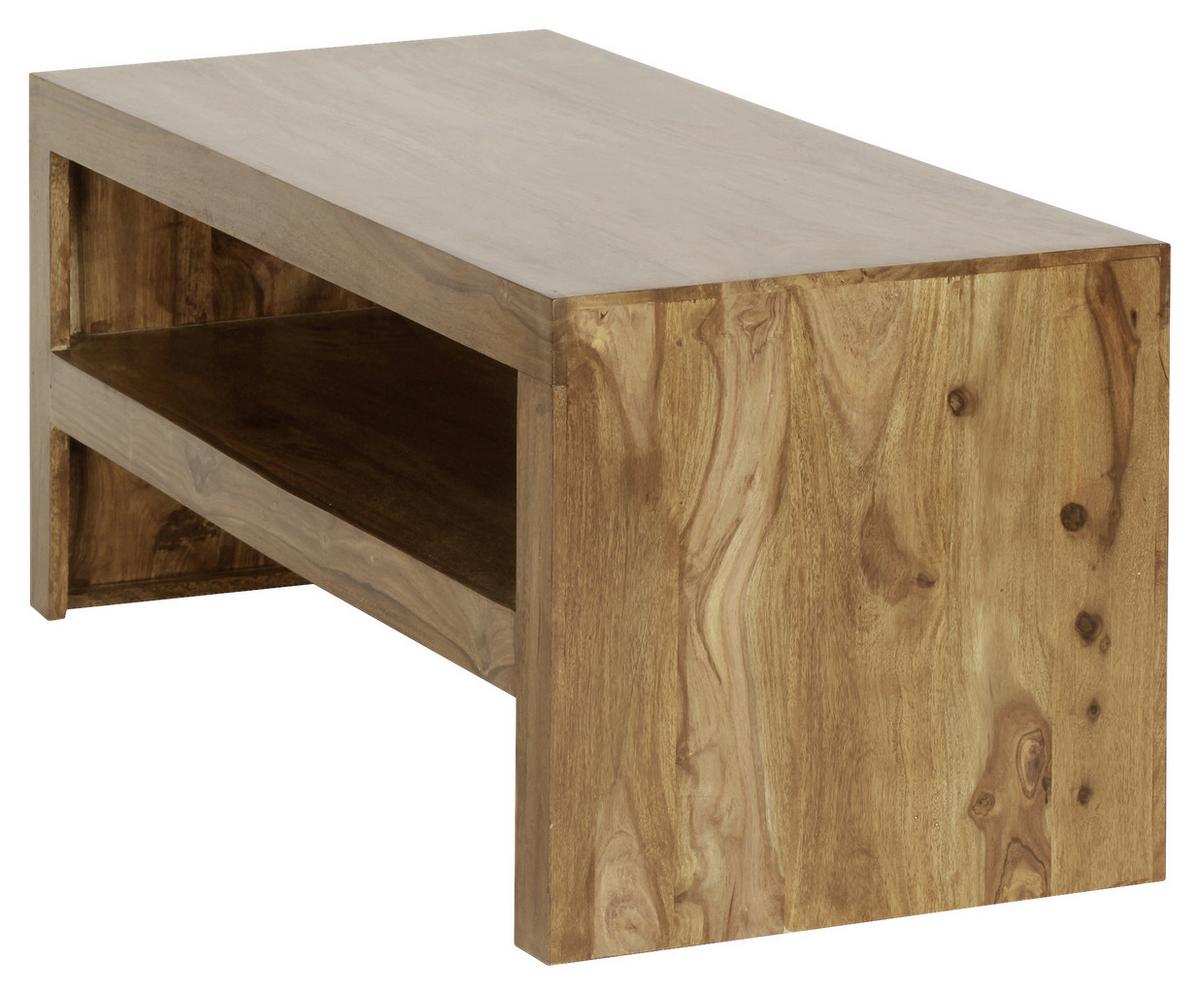 Couchtisch Holz mit Ablagefach Mumbai, Sheesham - Sheeshamfarben, Design, Holz (110/45/45cm) - MID.YOU
