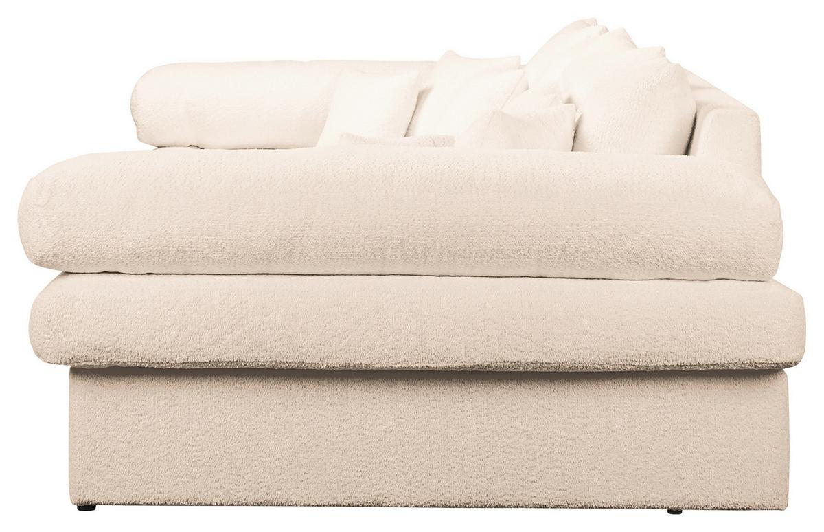 Bigsofa Naomi Creme B: 284 Cm - Creme/Schwarz, Design, Textil (284/94/148cm) - Livetastic