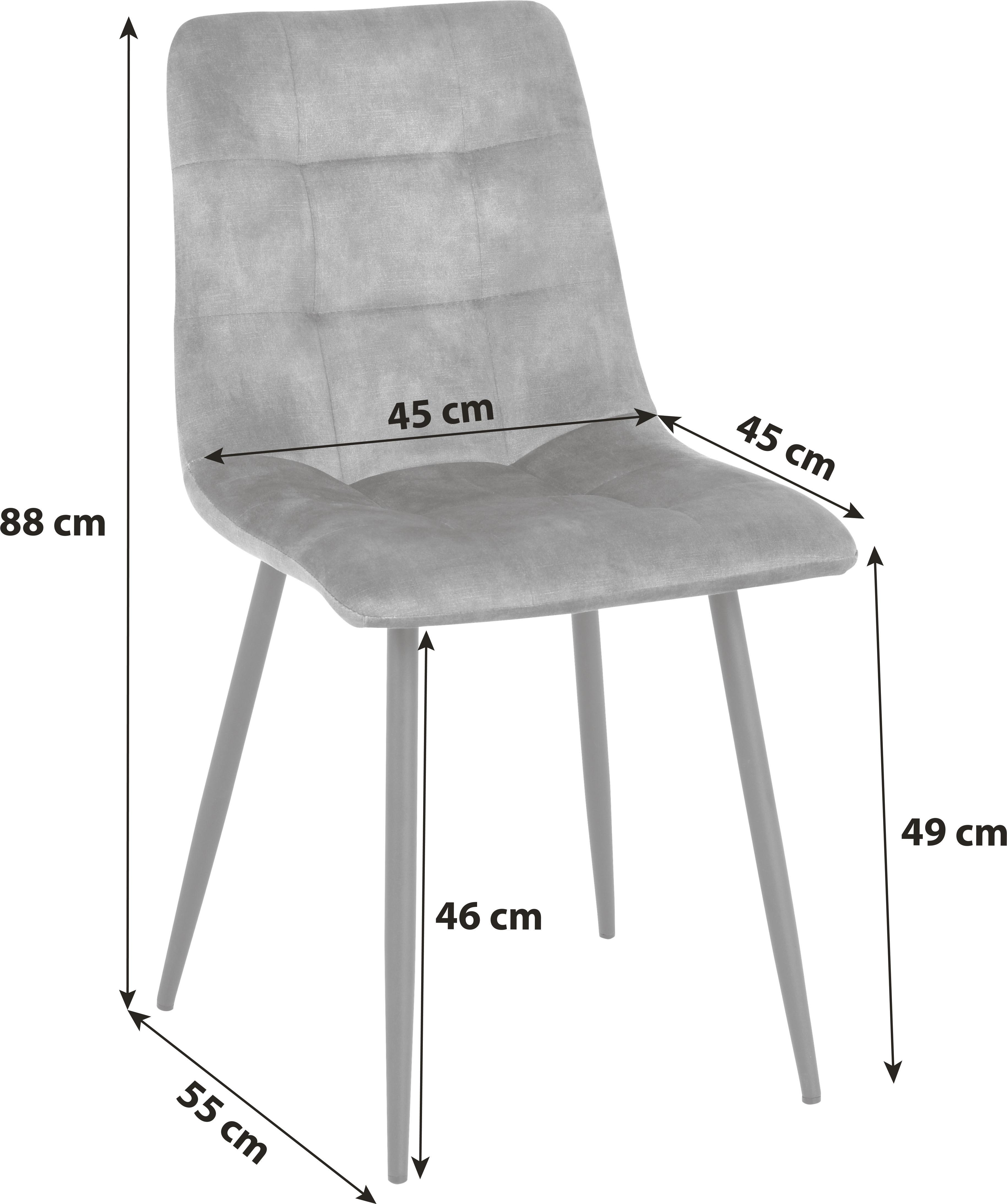 ŠTVORNOHÁ STOLIČKA LECH - čierna/béžová, Konventionell, kov/drevo (45/88/55cm)