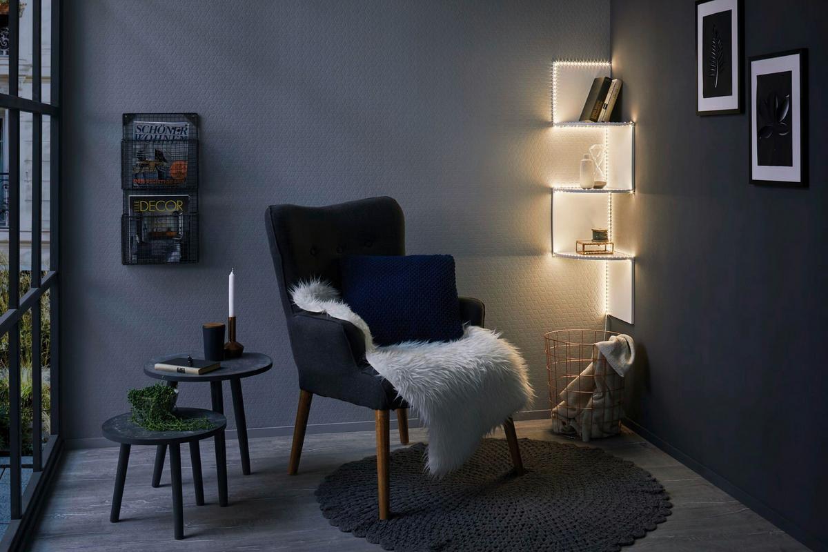 Led-streifen L: 3 M Stufenverstellbar - Weiß, Design, Kunststoff (300/0,9/0,15cm) - Paulmann