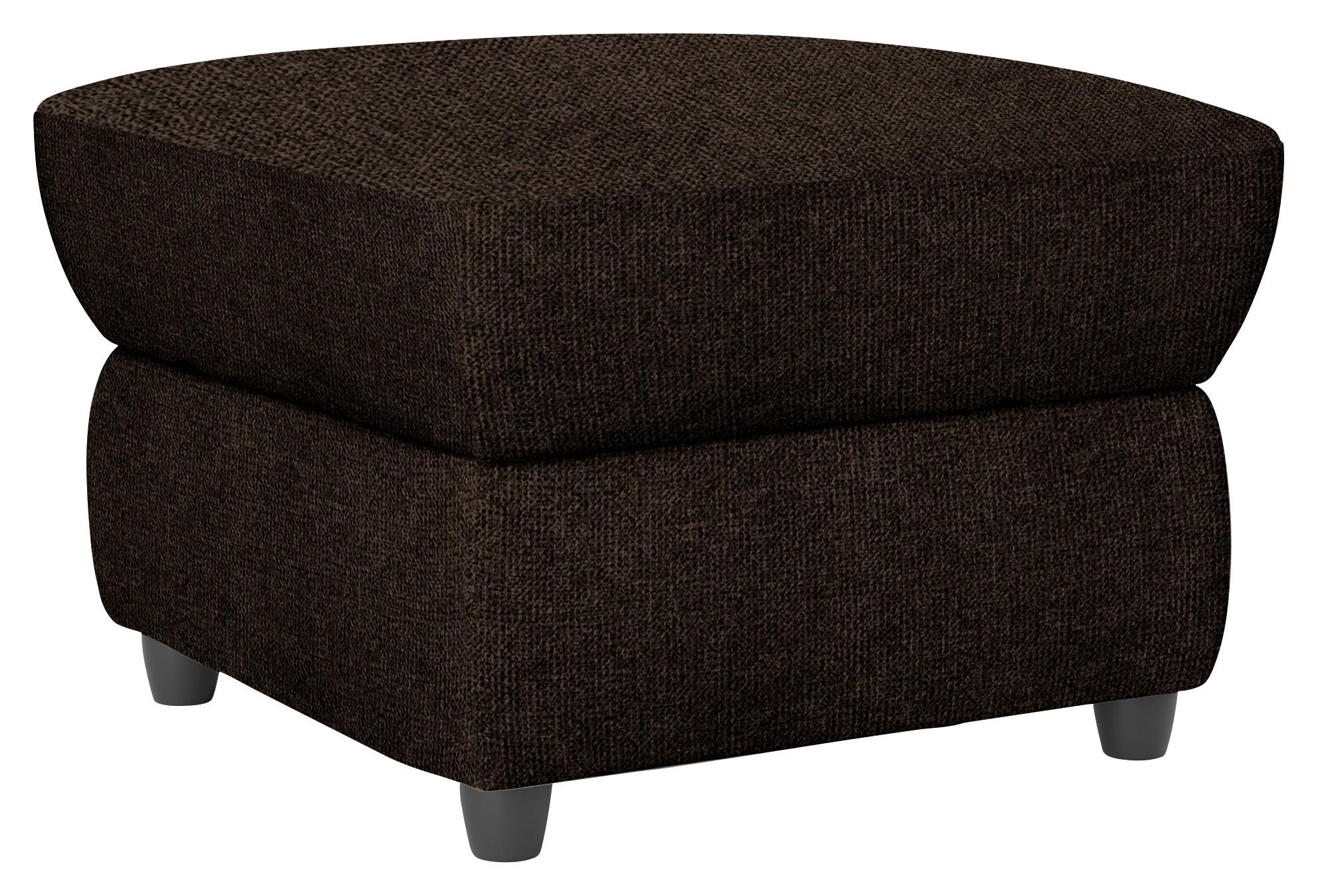 Polsterhocker Boston Braun Chenille - Schwarz/Braun, KONVENTIONELL, Textil (68/45/68cm) - Livetastic