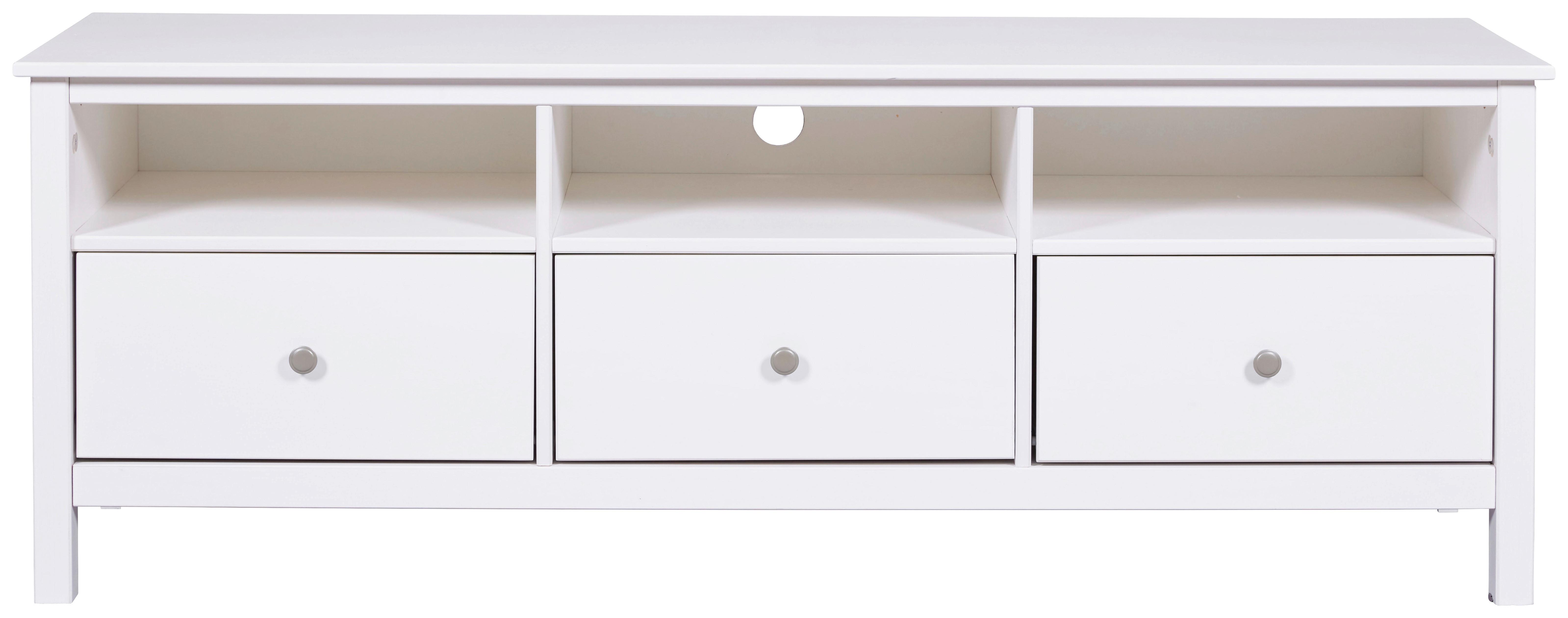 TV-Lowboard Chilly B: 160 cm Kiefer Massiv, Weiß - Weiß, Design, Holz (160/57/45cm) - Livetastic