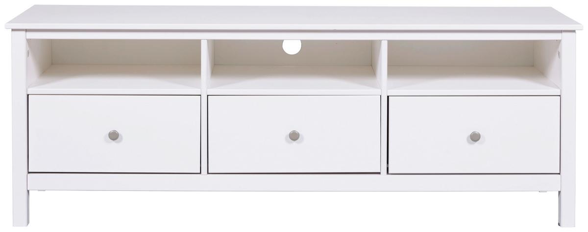 TV-Lowboard Chilly B: 160 cm Kiefer Massiv, Weiß - Weiß, Design, Holz (160/57/45cm) - Livetastic