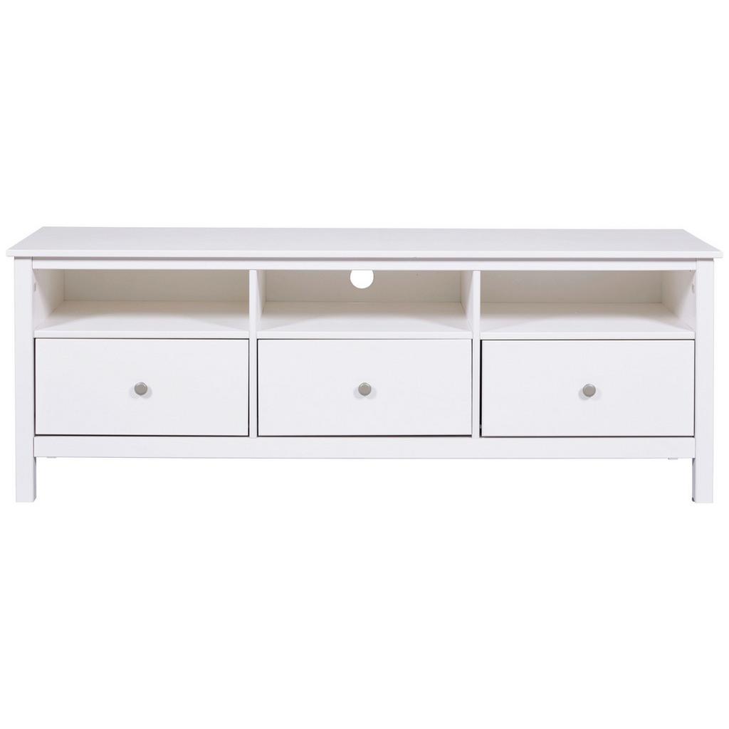 TV-Lowboard Chilly B: 160 cm Kiefer Massiv, Weiß