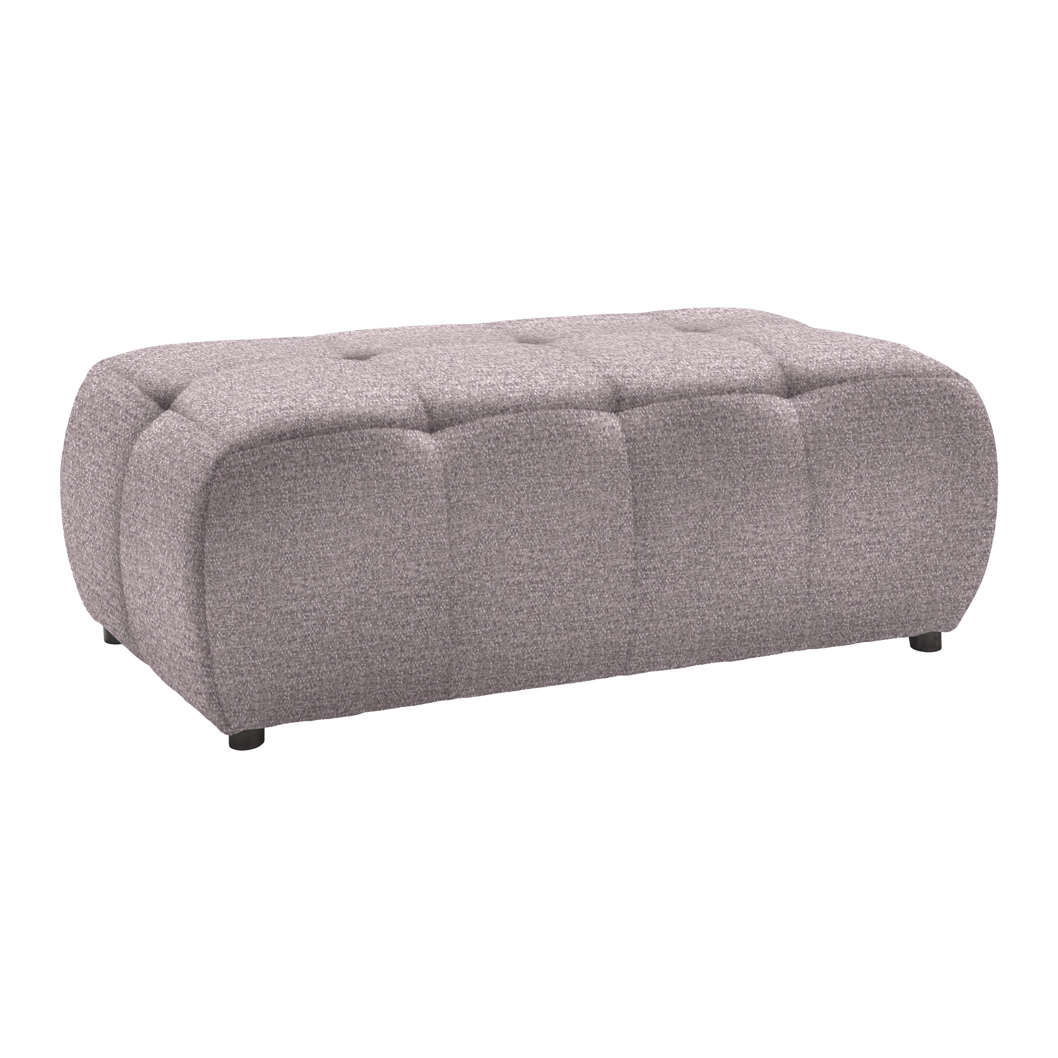 Taburet SOFI, šeříková - černá/šeříková, Moderní, textil (128/48/70cm) - Premium Living