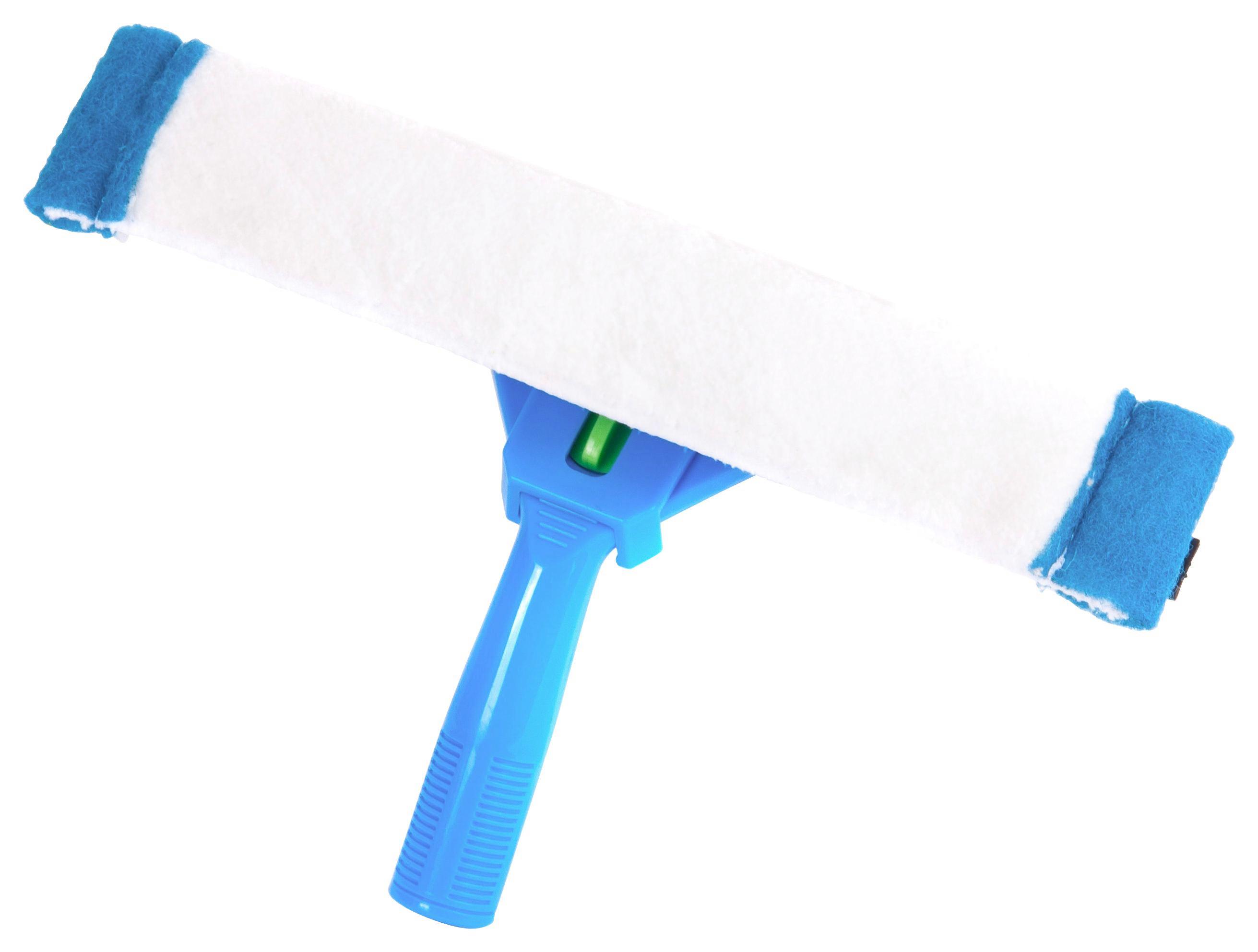 Ablaktisztító Premium Set - Fehér/Kék, konvencionális, Műanyag/Textil (30/30/9cm) - Ombra