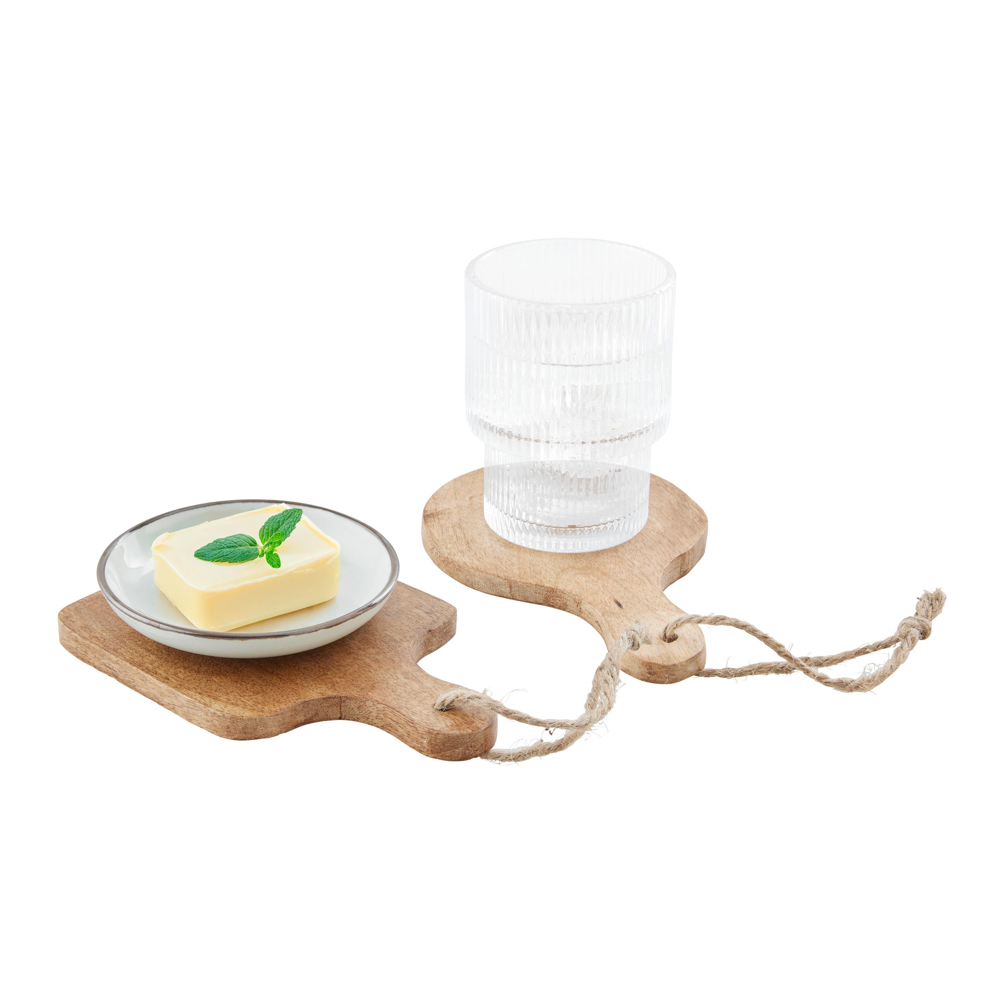 Servírovacia doska MINI - prírodná farba, Modern, drevo (10/15cm)
