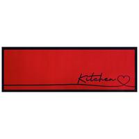 Teppich Läufer Küche Rot Amy 50x150 Cm - Rot, Basics, Kunststoff (50/150cm) - Ondega