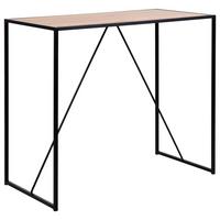 Bartisch Seaford 120x60x105 cm Eiche Dekor/Schwarz - Eichefarben/Schwarz, Basics, Holzwerkstoff/Metall (120/60/105cm) - MID.YOU