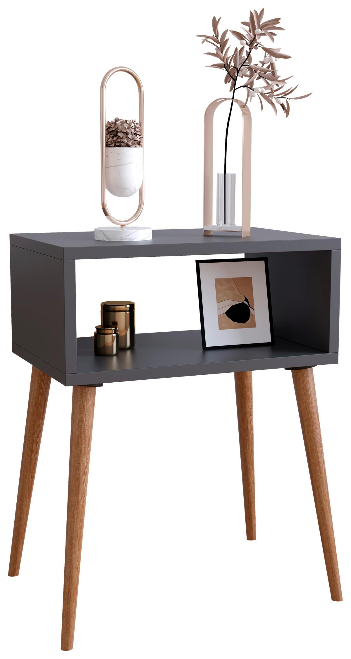 Nachttisch Singol M - Honigeiche/Anthrazit, MODERN, Holzwerkstoff (44,5/60/30cm) - MID.YOU