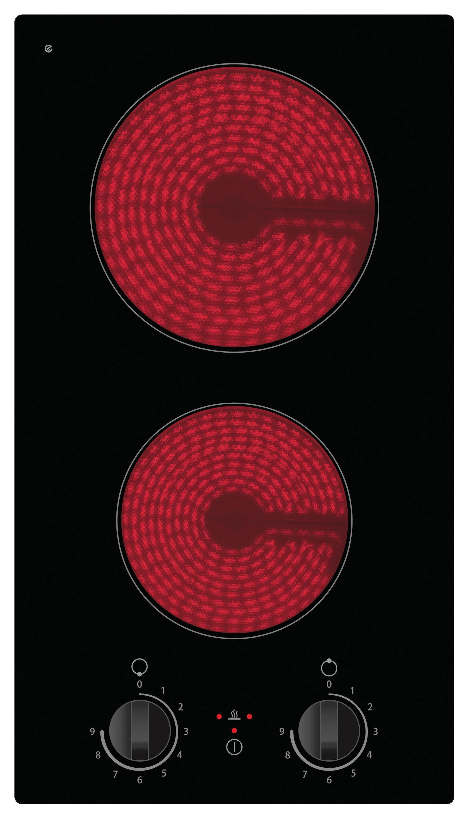 Glaskeramikkochfeld Eb-Gk2kg - Edelstahlfarben/Schwarz, Trend, Glas/Metall (29/5/52cm) - PKM