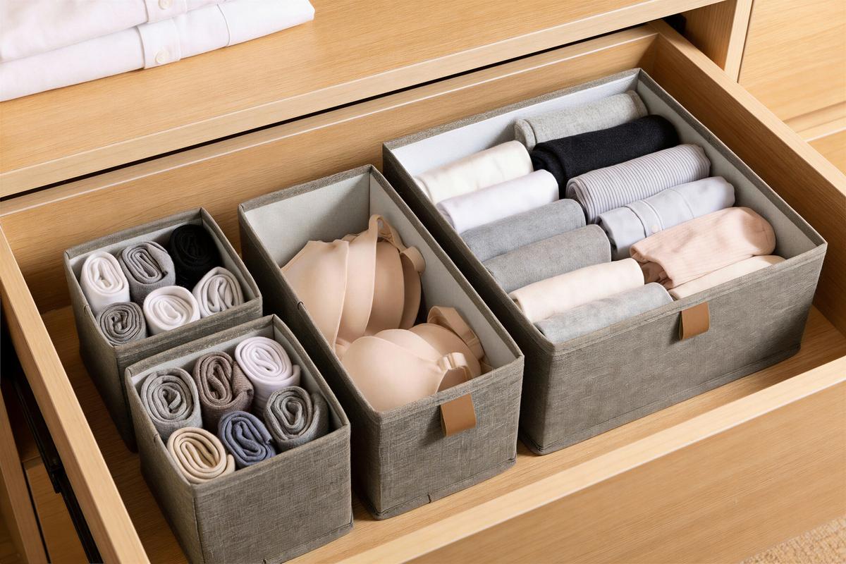 Aufbewahrungsbox Carlotta - Braun, KONVENTIONELL, Karton/Leder (47/30/22cm) - Luca Bessoni