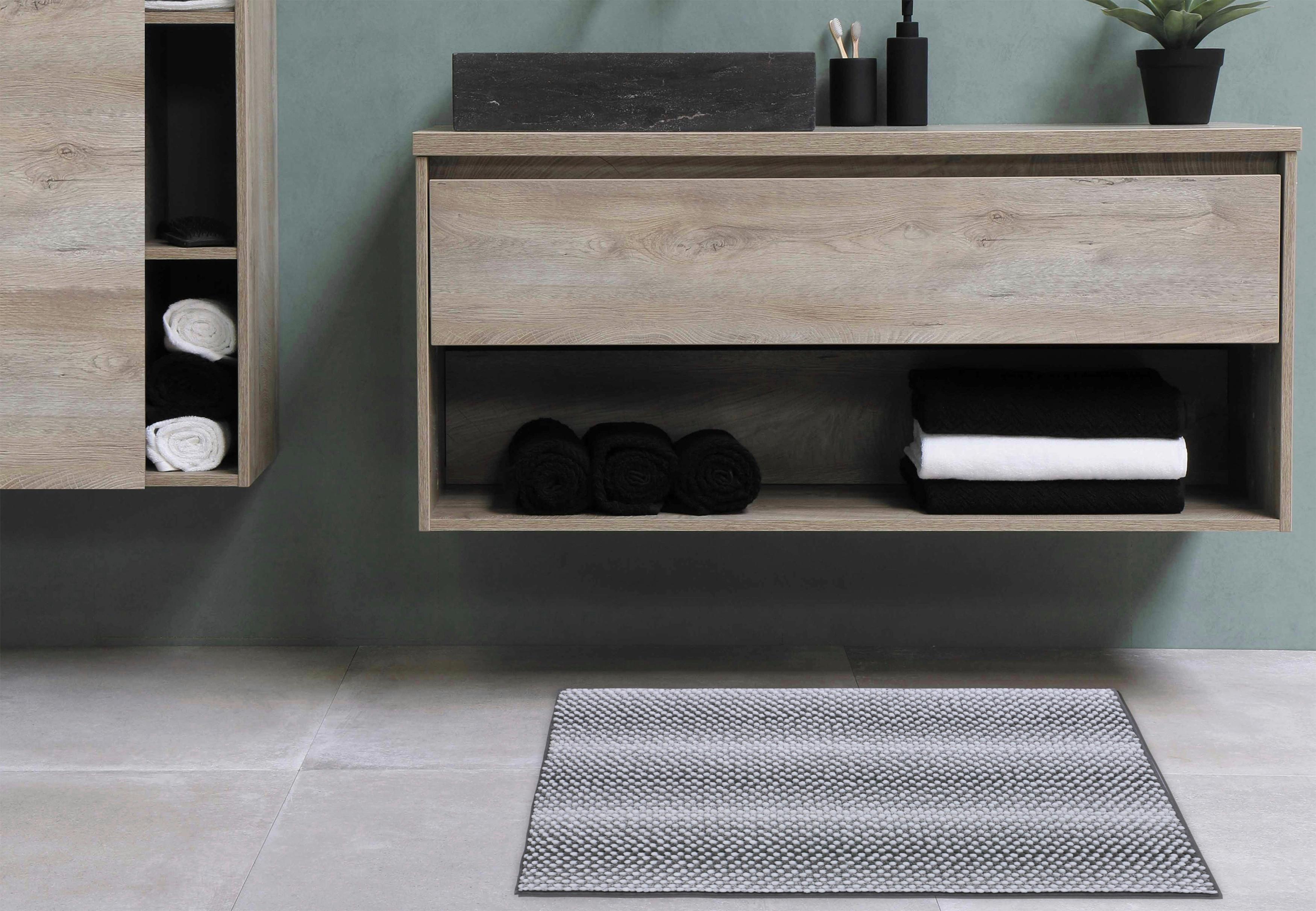 Badematte Doris - Grau, MODERN, Textil (50/80cm) - Luca Bessoni