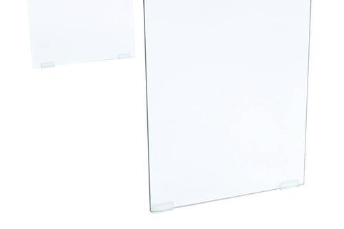 Beistelltisch Mit Ablage Elementary Schwarz - Klar/Schwarz, Basics, Glas/Holzwerkstoff (32/110/75cm) - Kayoom