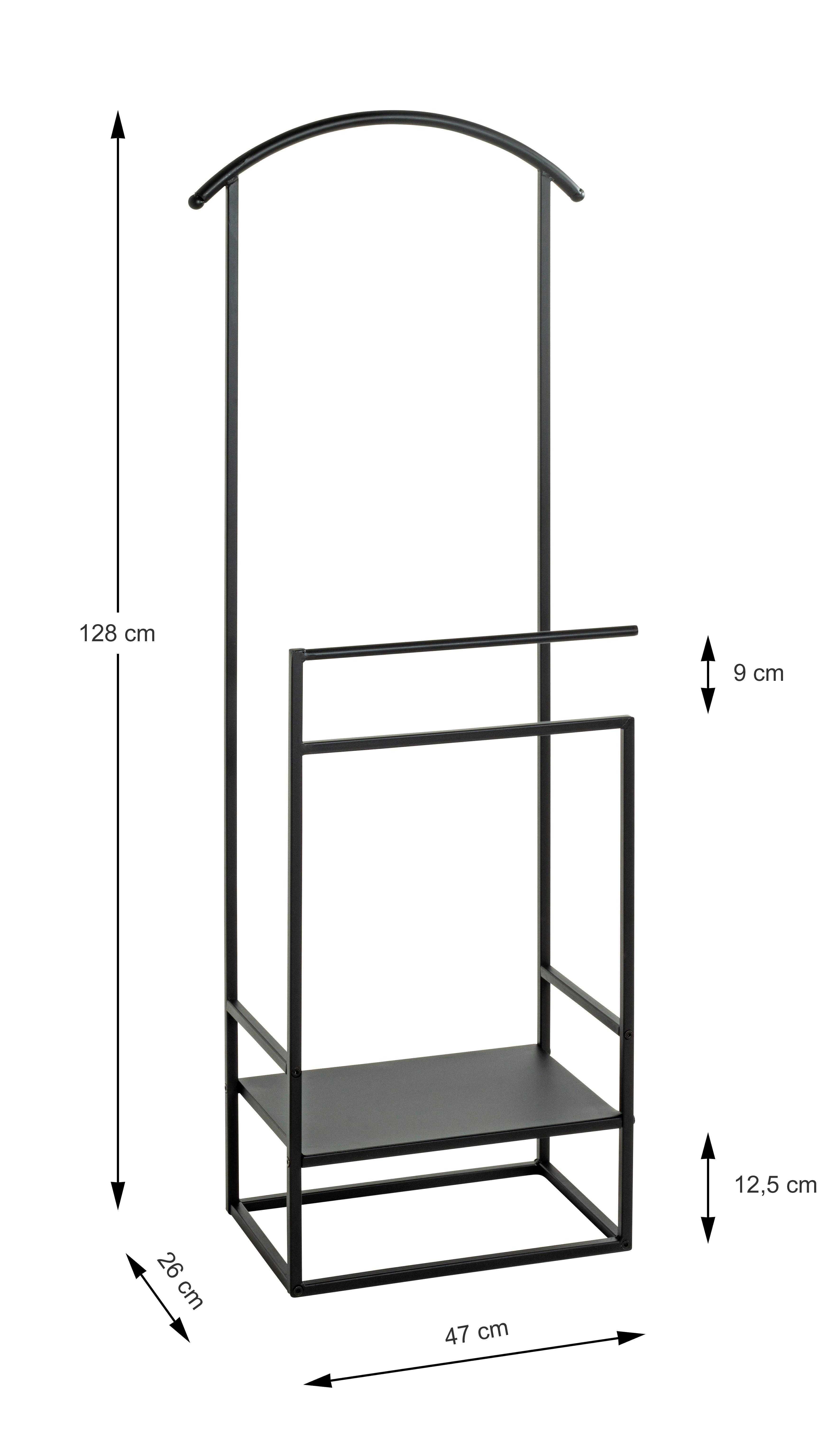 NĚMÝ SLUHA PAISLEY - černá, Moderní, kov (46/128/26cm) - Mömax